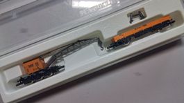 Neu OVP Märklin Z 8657 Eisenbahnkran mit Wangen gelb