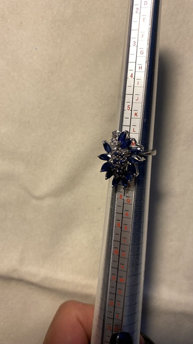 Anelli: Silberner Ring mit blauen Glas Steinen – Nuovo (secondo la descrizione) da Rorschach venduto da lvi_p29s 7