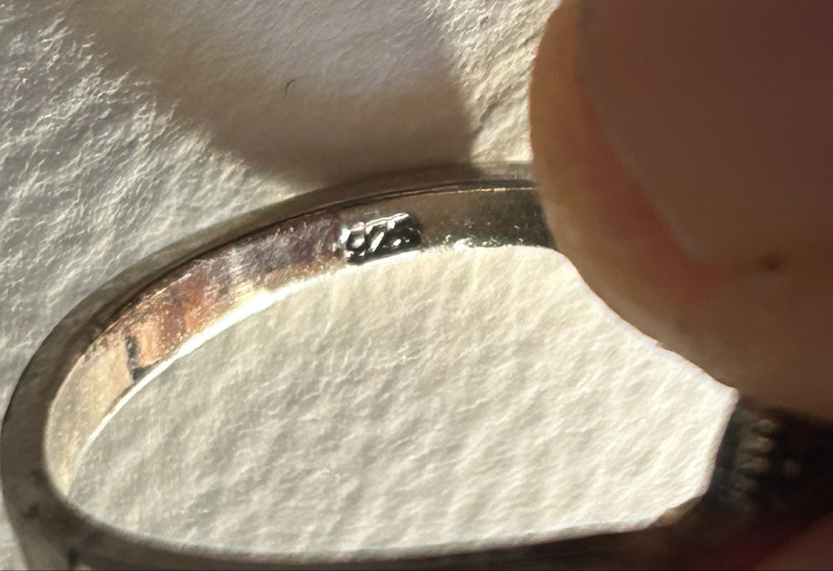 Anelli: Roter Vintage Ring, 925 Silber, Grösse 56 – Usato da Düdingen venduto da Reconflo 2