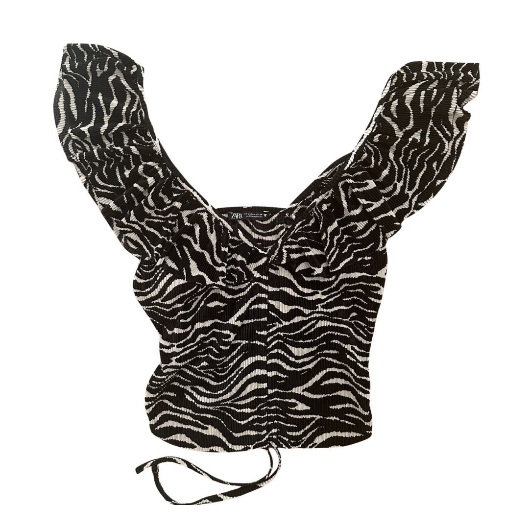 Top: Zara Crop Top Zebra Print S M – Usato da Zofingen venduto da JumpInVintage