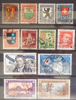 PRO JUVENTUTE 1919-29: Lot de timbres oblitérés