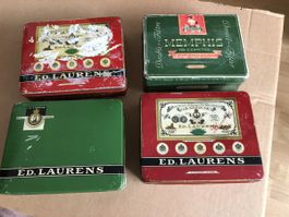 4 antike ZigarettenBlechschchtel Ed.Laurens