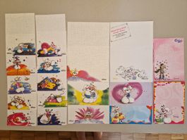 18x Diddlblätter, diverse Motive und Grössen, alt, vintage