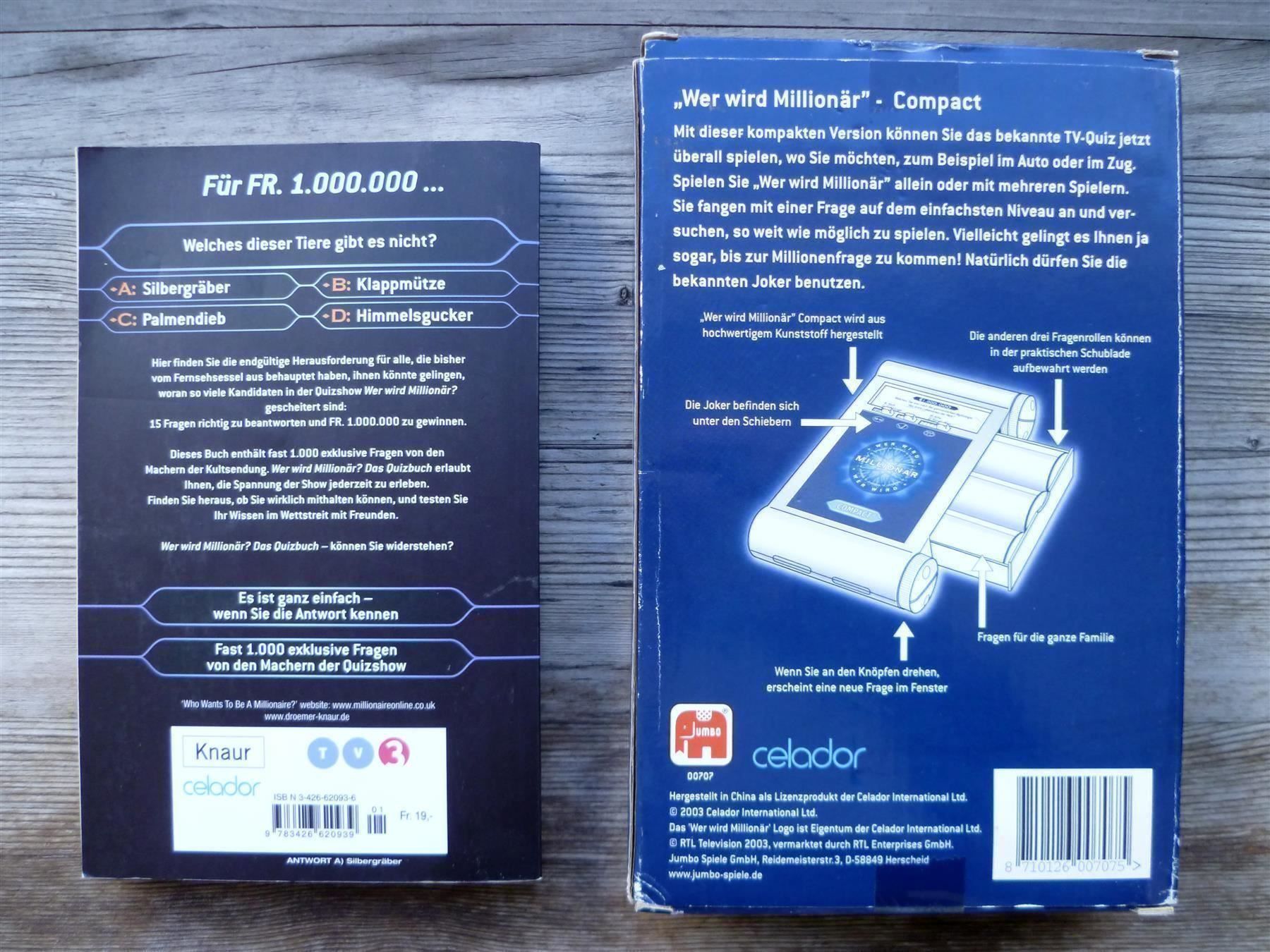 Giochi: Wer wird Millionär, CH - Ausgabe, Spiel und Buch – Usato da Aarau venduto da Rdodger 1