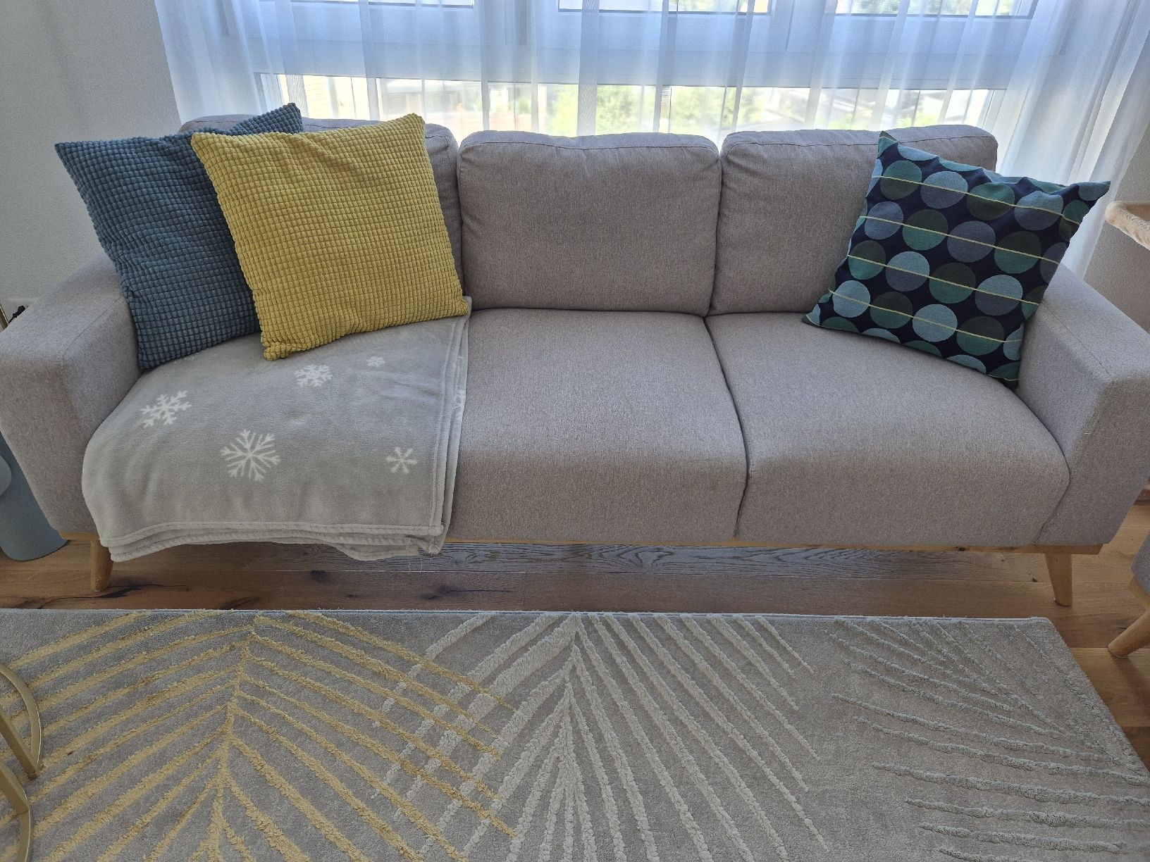 Divani: Sofa Set hellgrau 2-teilig mit Gebrauchsspuren stoff – Usato da Herisau venduto da Palmi 1