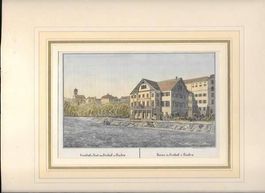 Baden Gasthof zum Freihof Stich um 1840