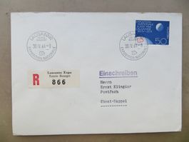 Gelaufener R-Brief Expo Lausanne 1964