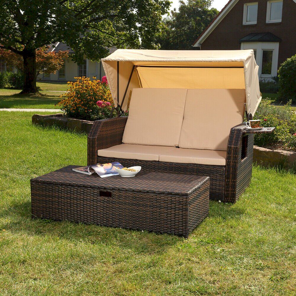 Liegen & Liegestühle: Sonnenbett Braun und Beige – Neu und originalverpackt aus Bottighofen von zaap 2