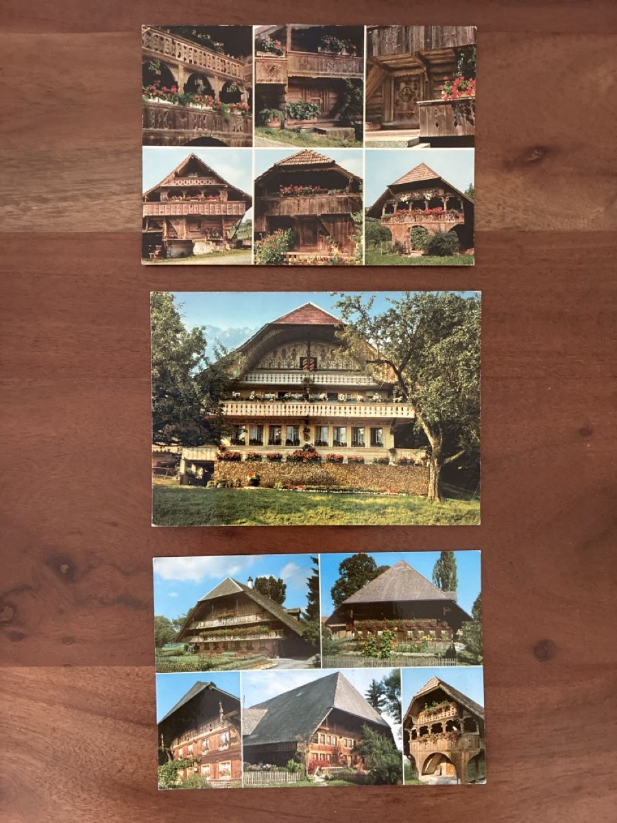 Ansichtskarten: 17 Ansichtskarten Schweiz von diversen Bauernhäuser – Gebraucht aus Oftringen von Cla.vD.74 4