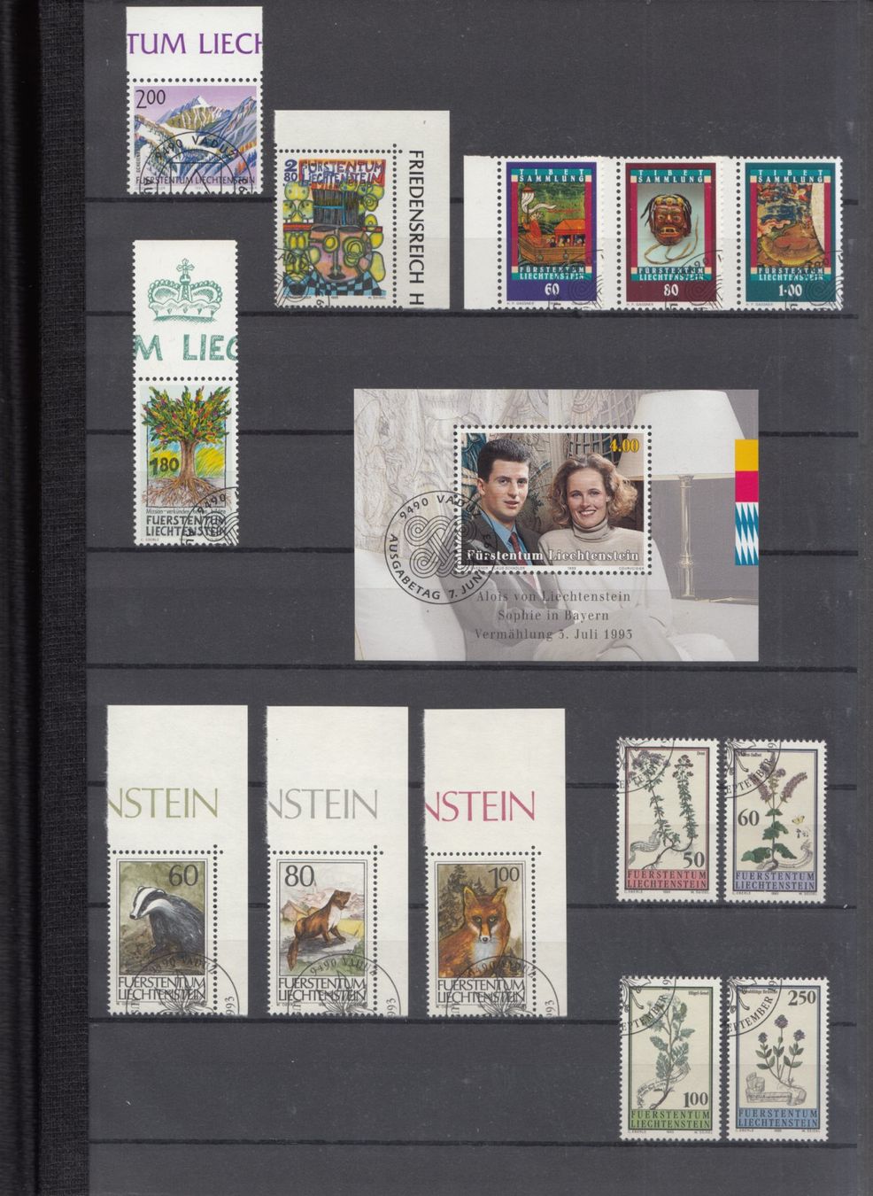 Alle Briefmarken: Liechtenstein 1967 - 1993 mit ET complett Fr. 990.- – Gebraucht aus Bürglen TG von StampGraf 9