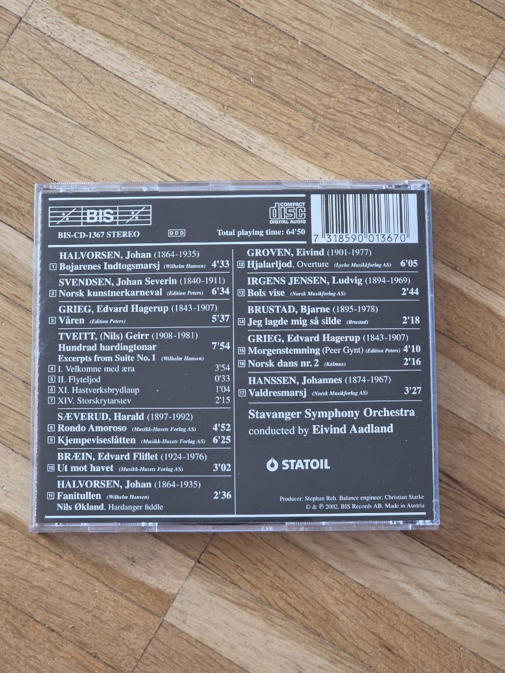 CD: CD: Norwegian Rhapsody - Stavanger Symphony Orchestra – Usato da Aesch BL venduto da immon 1