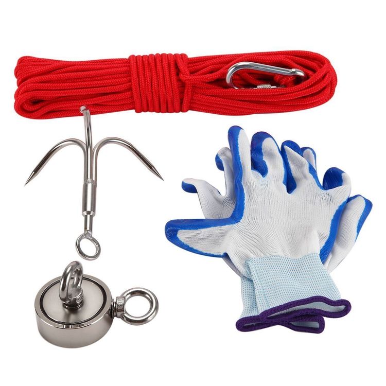 Mafgishion Magnetfischen Set – 1400 Kg Zugkraft (2x700 Kg), 135 Mm Neodym-Magnet, 20 M Seil, Handschuhe – Doppelseitig Für Maximalen Fang