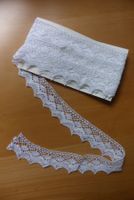 Altes Spitzentuch weiss - 2 x 52 cm
