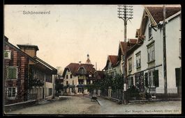 AK Schönenwerd, Straßenpartie mit Gebäudeansicht