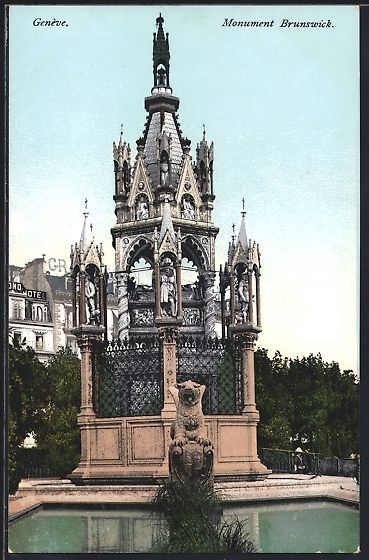 Ansichtskarten: AK Genève, Monument Brunswick – Gebraucht aus Berlin von bartko-reher