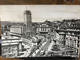 Lausanne Ansichtskarte, Grand Pont & Tour