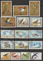 Timbres-poste Fujairah oiseaux, lot varié, bon état