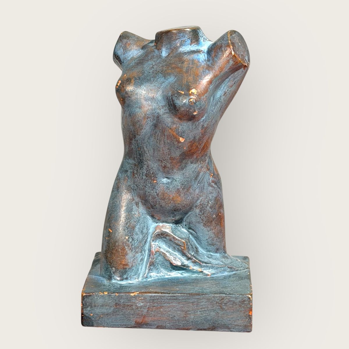 Statuette: Torso Bookends - Antique Style, signed DELERSE – Usato da Lausanne venduto da vas_cdb2 2