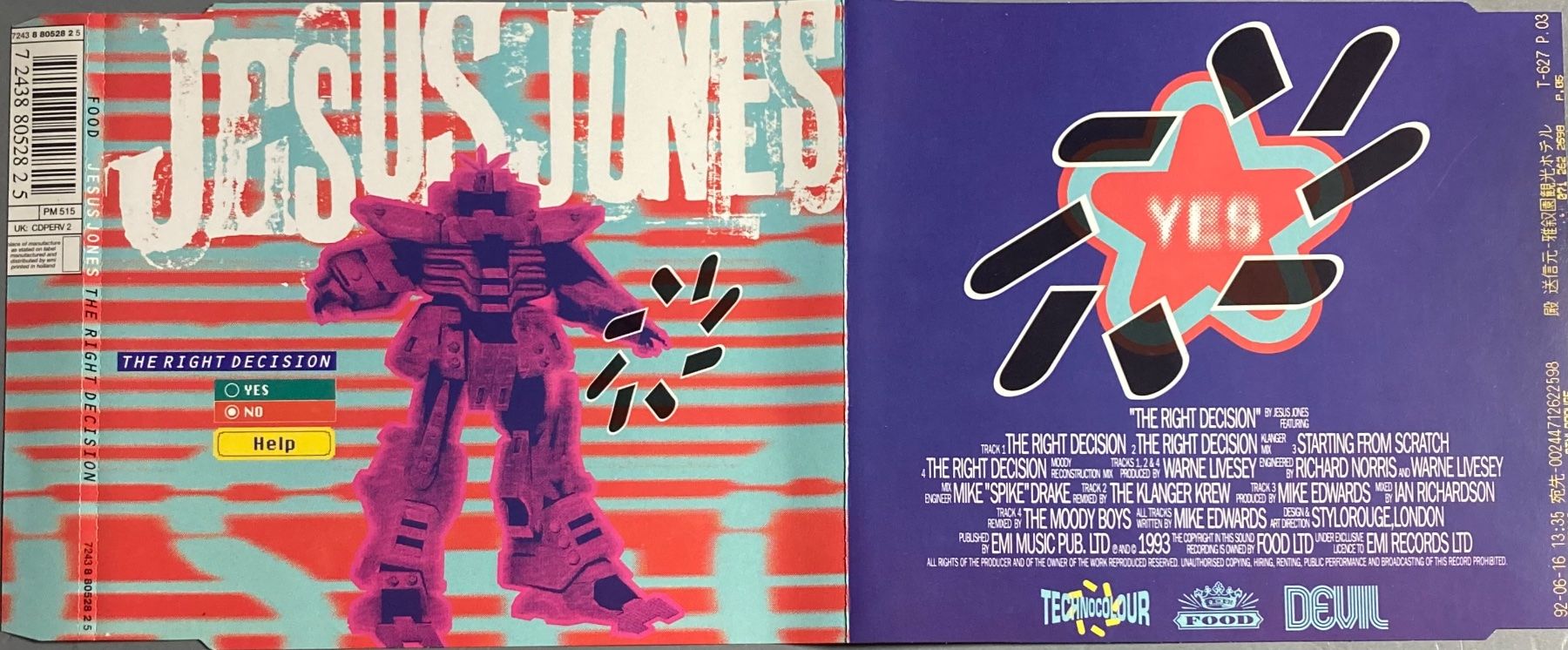 CD: JESUS JONES - THE RIGHT DECISION – Usato da Poliez-Pittet venduto da Newtown-Records