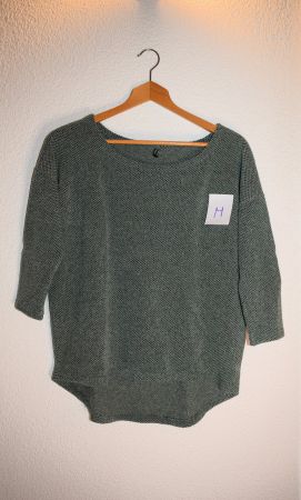 Cozy Strickpullover, Grün meliert, Gr. M