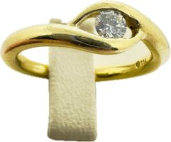 750/18 Karat Gold Ring mit 018 Ct Brillant