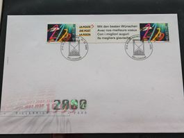 Ersttagsbrief zur Millennium-Ausgabe 2000, Allmendingen 1999