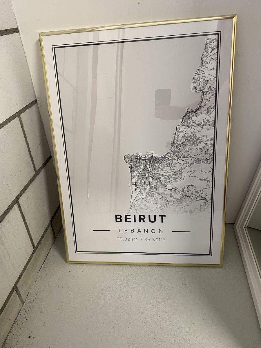 Tapeten: Bild Map of Beirut, 50cm x 70cm – Neu (gemäss Beschreibung) aus Steffisburg von mina-pam