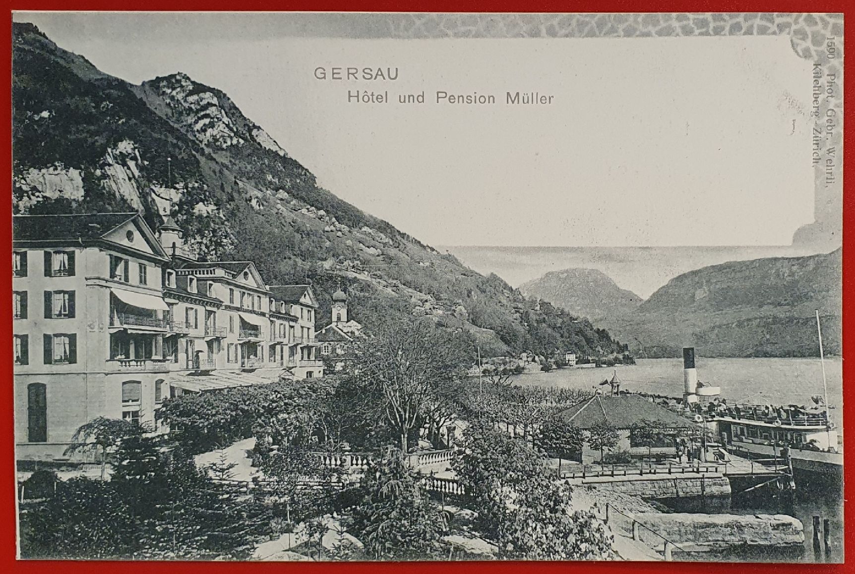 Cartoline postali: Gersau - Hotel und Pension Müller – Usato da Kreuzlingen venduto da Rschweiz1