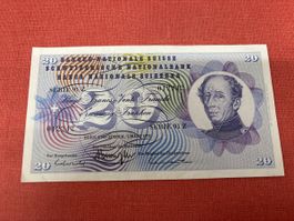 Seltene 20er Note, Serie 91 Z, 7.März 1973 -Top Unzirkuliert