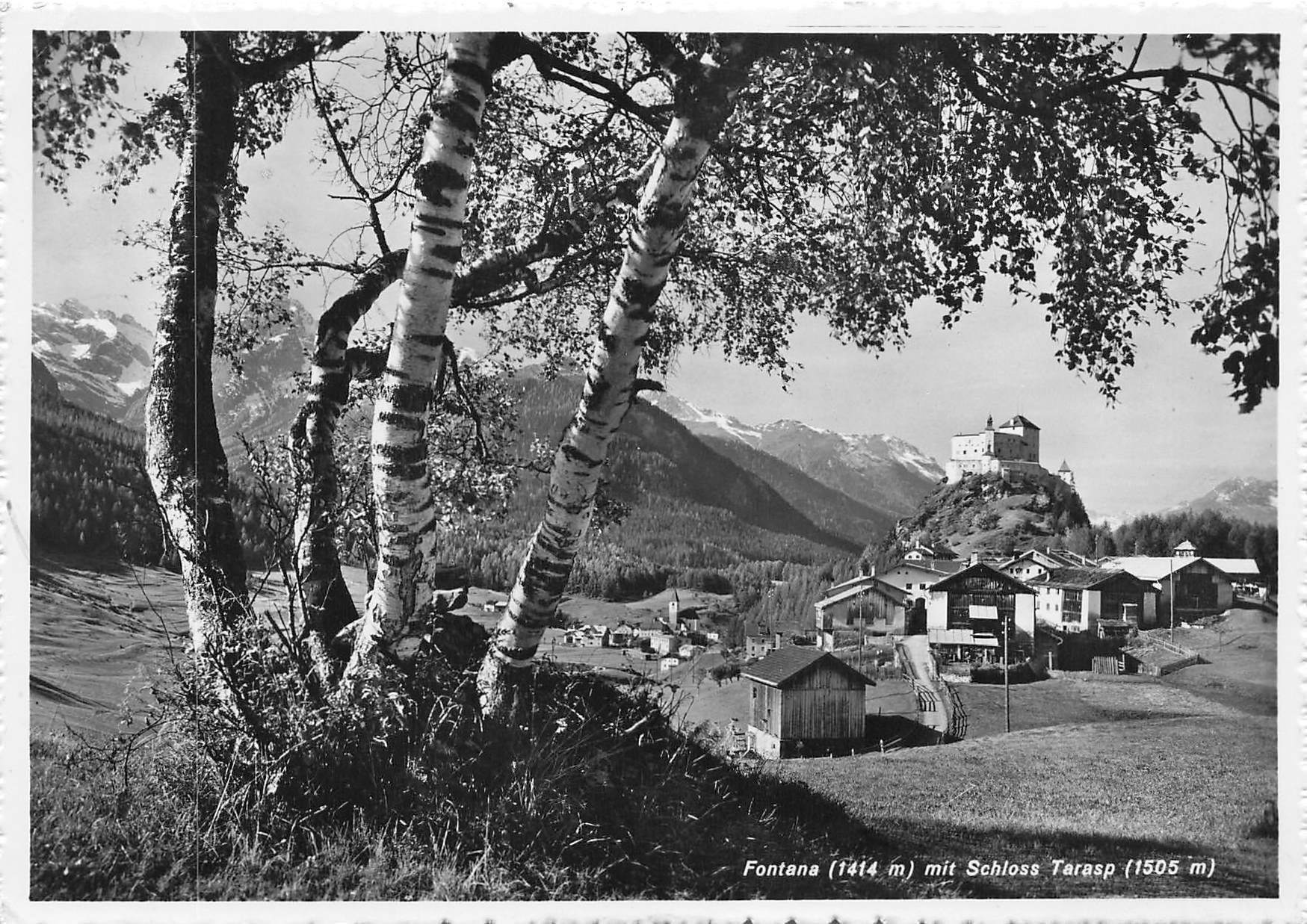 Cartoline postali: Fontana schloss tarasp G – Usato da Biasca venduto da Blenio71
