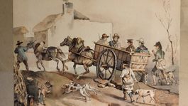 Aquarell JAGDGESELLSCHAFT