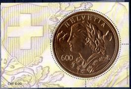 BRIEFMARKENBLOCK GOLDVRENELI 600 RP ** POSTFRISCH ** - HE172