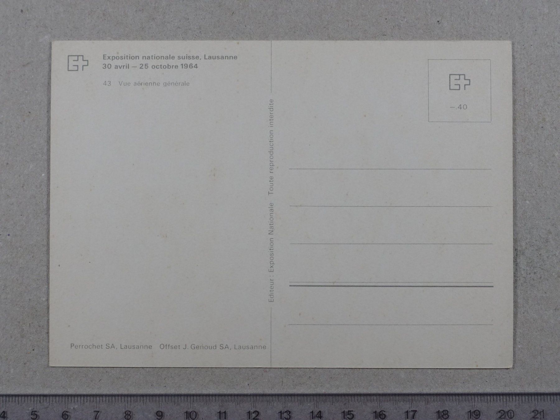 Cartoline postali: Lausanne, Expo 1964 – Usato da Lenzburg venduto da fh1 1