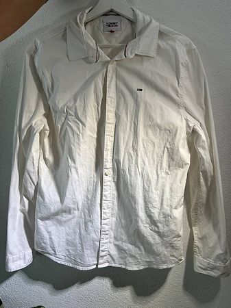 Tommy Jeans Hemden L schwarz weiss blau Slim Fit