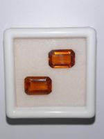 2x Grenats Hessonites EM 8x6 mm - Valeur 180.- Fr