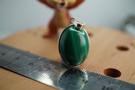Malachit   925 Silber 20mm x14mm   Anhänger  "TOPSTONE"