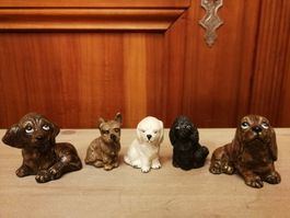 Setzkasten Figuren 5 kleine Hunde