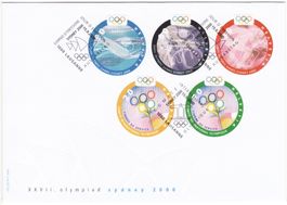 FDC-Combo SBK-Nr. 1010-1012 + IOK 1-2 (Olympia Sydney 2000)