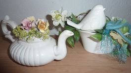 kanne und   vogel   decko