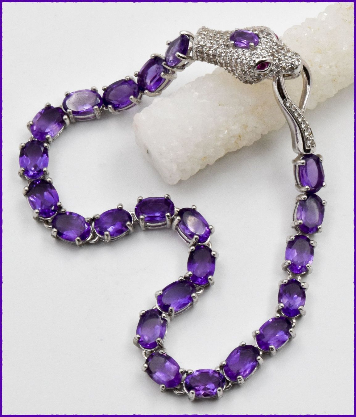 Bracelets: Amethyst Edelstein Armband 925 Silber – D'occasion à Oberglatt ZH par Goldfee1 4