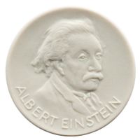 Porzellanmedaille (Meissen) o.J. Albert Einstein