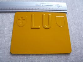 TRES RARE ! PLAQUE MINERALOGIQUE LUCERNE  SANS NUMERO !!