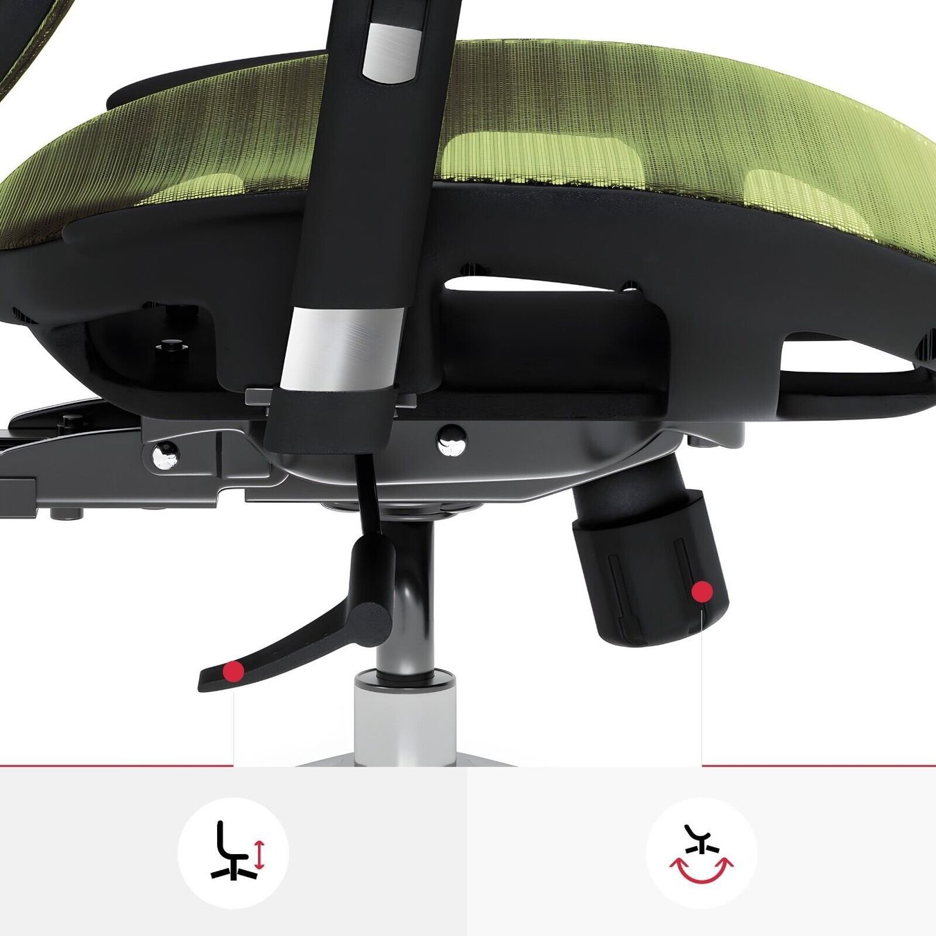 Sedie: Ergonomischer Schreibtischstuhl Diablo V-Basic -Schwarz-Grün – Nuovo e nell'imballaggio originale da Wallenwil venduto da toesstal-vertrieb 6