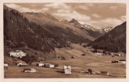 GRUSS aus DAVOS DORF, KRIEGERKURHAUS 1938