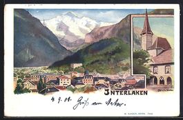 Interlaken, Ansicht des alten Klosters, 