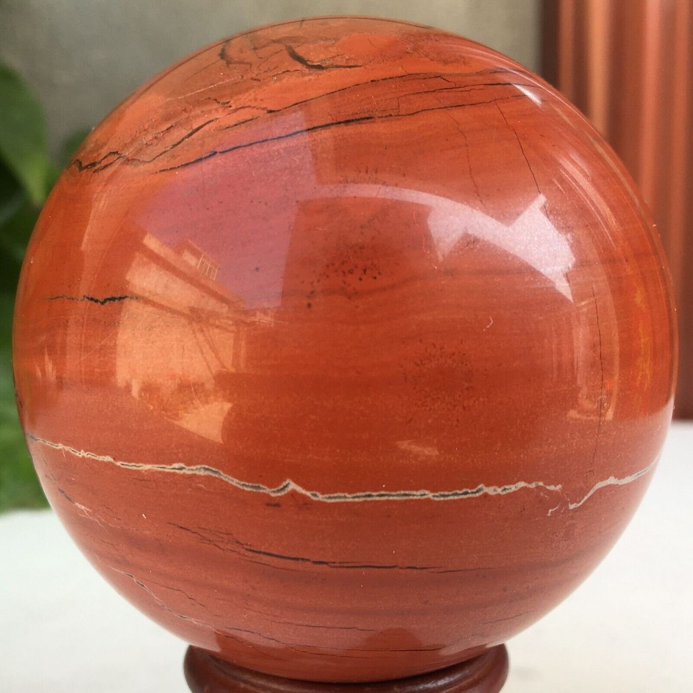 Mineralien & Heilsteine: NEU: Orange-river Jaspis Edelstein Kugel 565 Gramm 7,2 cm – Neu (gemäss Beschreibung) aus Matten b. Interl von Edelsteingalerie 6