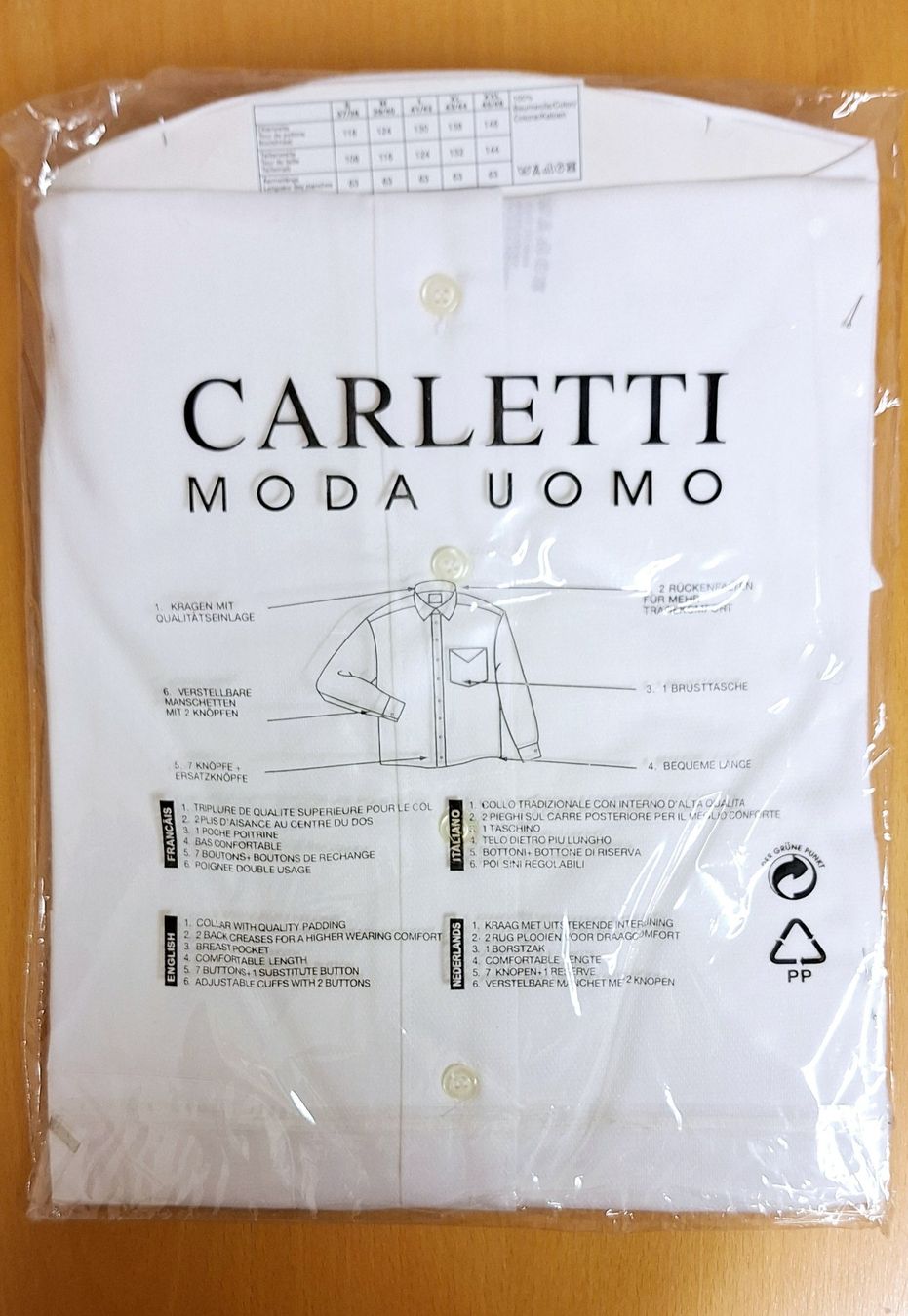 Camicie: Herren Hemd weiss Carletti Gr. M – Nuovo e nell'imballaggio originale da Flawil venduto da Seestern5 3