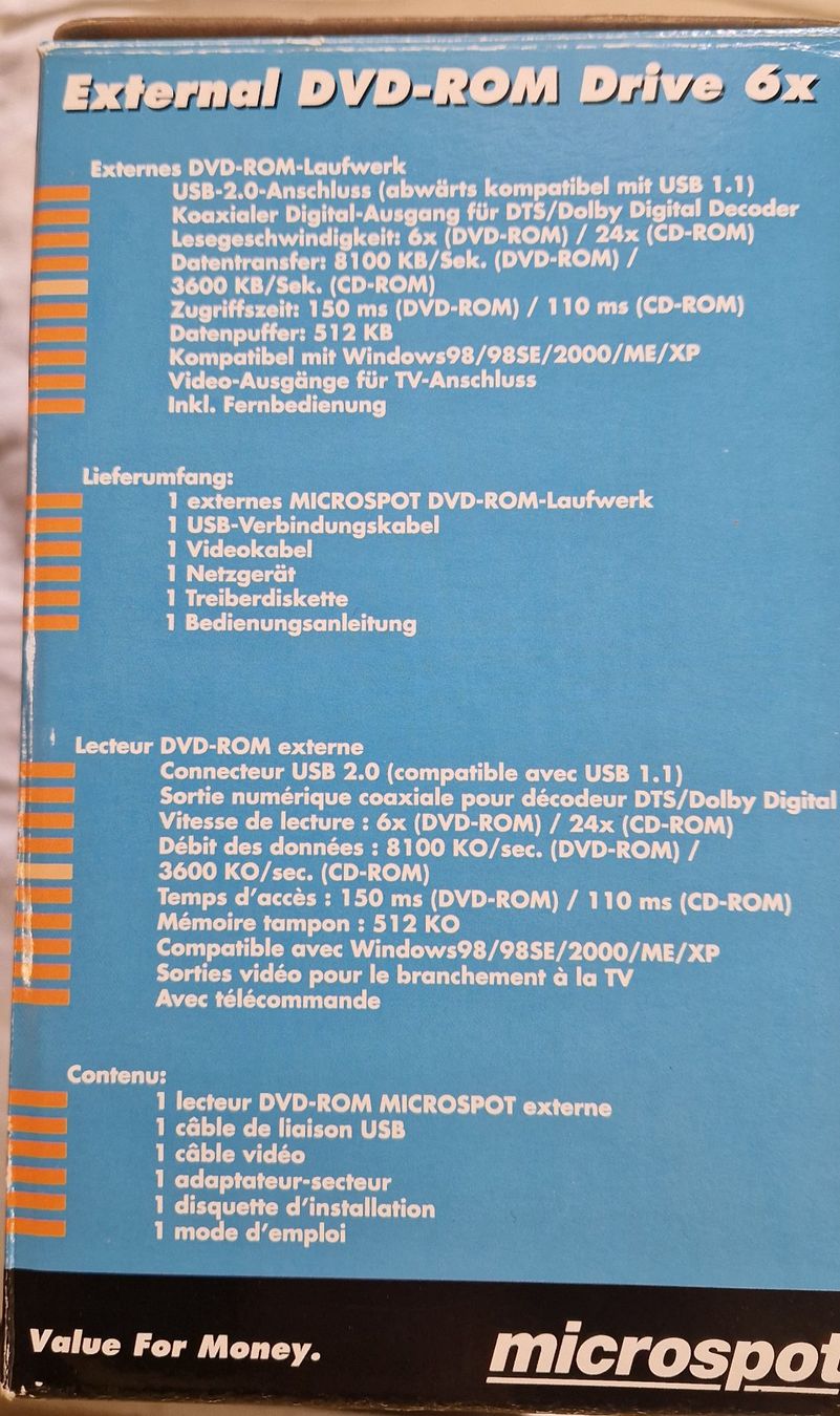 Lecteur multimedia & Streamer: EXTERNAL DVD ROM DRIVE – Neuf (Voir description) à Bilten par Mic2022 2