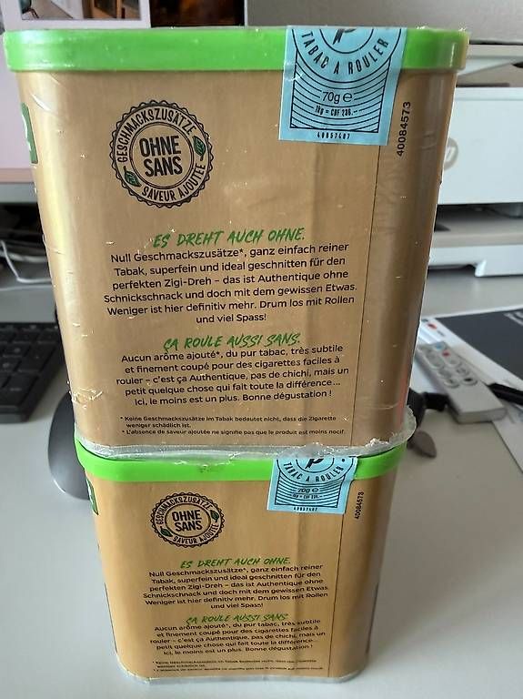 Tabacchi: Zwei Parisianne ECO Authentique je 70g – Nuovo e nell'imballaggio originale da Volketswil venduto da T__J 3