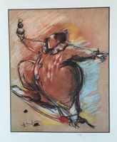 Christian Peschke    "Bajozzo mit Bällen"  Lithographie